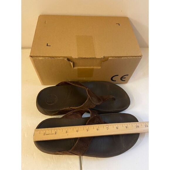 Fit flops size 9 brown suede sandals tone up walking shoes - Picture 3 of 5